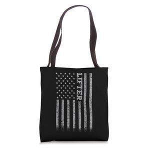 Lifter American Flag Tote Bag C: